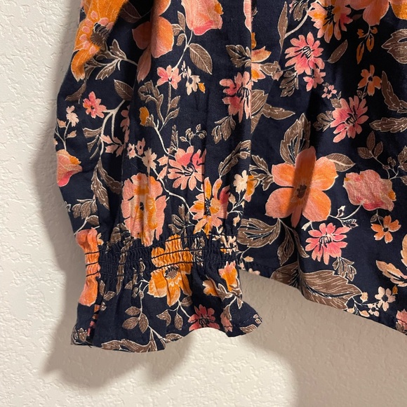 Old Navy - Coral & Dark Blue - Long Sleeve Shirt - Picture 7 of 10